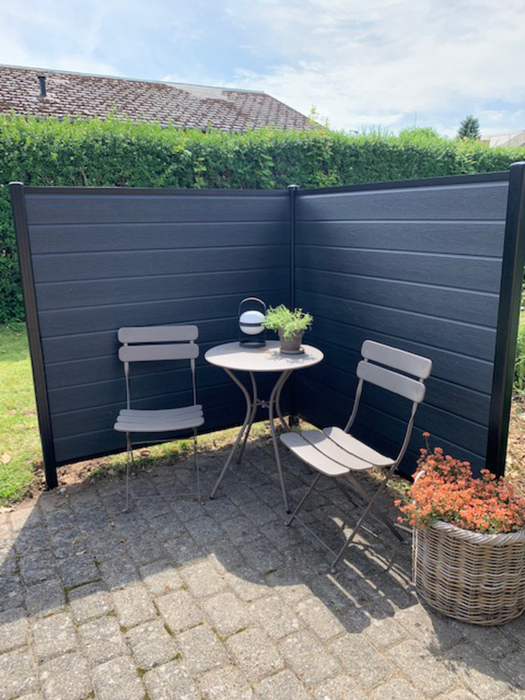 Kirkedal Alu Light hegn startsæt sort 156 x 150 cm